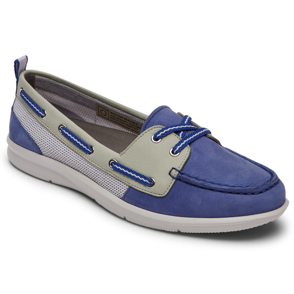 Rockport Womens Ayva Washable - Boat Shoes Blue - ITQ849650